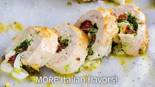 Baked Italian Stuffed Chicken [upl. by Yblocaj]