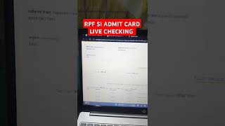 RPF SI ADMIT CARD AISE KARE DOWNLOAD rpfsi rpf admitcard rrb rpfadmitcard shorts railwayrpf [upl. by Kaylee]