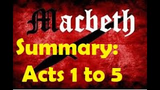 Tragic Ambition Summary of Macbeth Act 1 to 5 [upl. by Aneliram]