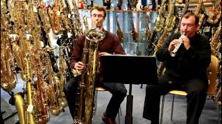 Soprillo amp Tubax Contrabass Saxophone Duet [upl. by Tomaso914]