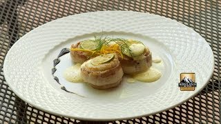 Salt Block Scallops Bacon Wrapped with Orange Sabayon [upl. by Yert]