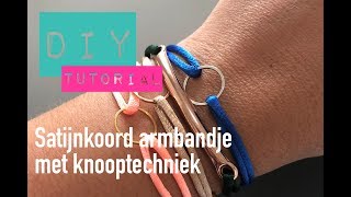 Satijnkoord armbandje met knooptechniek [upl. by Daht]