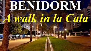 SPAIN BENIDORM A Walk in La Cala by night Nice looks and relaxing music [upl. by Kazmirci295]