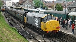 UK Ruston engined Class 37 37906 in action on the Swanage Railway Purbeck Dorset [upl. by Berton]