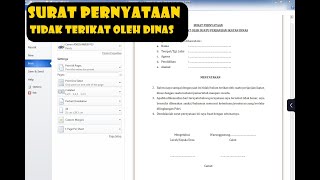 surat pernyataan tidak terikat oleh suatu perjanjian ikatan dinas [upl. by Leclair]