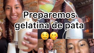 Preparemos gelatina de pata 😋🤤 colágeno [upl. by Einalem]