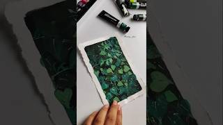 Lets paint some Leaves🍃🌿 gouachepainting asmr process diy trending viralvideo art leaf [upl. by Lewert]