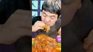 Delicious spicy lamb head daily mukbang short shorts [upl. by Derfliw]