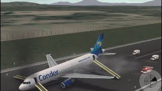 Mayday mayday Condor flight 5654 nose gear failiure emergency landing in UATC Gameplay [upl. by Yahc944]