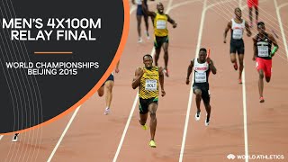 Mens 4x100m Relay Final  World Athletics Championships Beijing 2015 [upl. by Ived480]