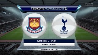 West Ham United vs Tottenham Hotspur  02032016  Barclays Premier League  FIFA 16 [upl. by Eniruam108]