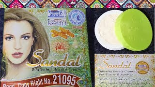 Sandal Whitening Beauty Cream Review Unboxing Uses Price Side Effects  Beauty Cosmetics [upl. by Namwen]