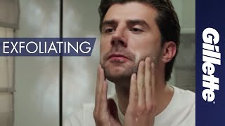 Mens Skin Care Tips Exfoliate with a Facial Scrub  How to Shave [upl. by Marilla129]