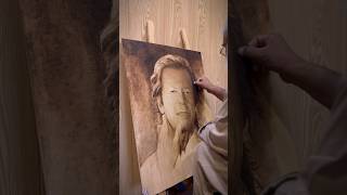 Pyrography portrait in process PTIOfficialPK shorts art pyrography imrankhan pti nigarkhana [upl. by Clougher]