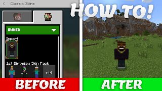 How To Use Custom Skins On Minecraft Bedrock Edition [upl. by Linker240]