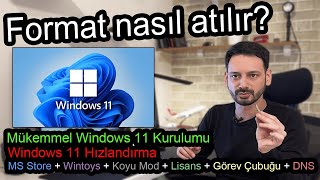 Format nasıl atılır USBden Windows 11 Kurulumu ve Hızlandırma Ayarları [upl. by Yenar]