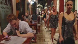 The Nightlife Street Scene in Zadar Croatia [upl. by Sulecram]