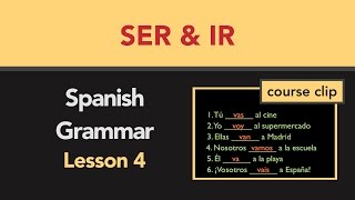 Learn Spanish  Irregular Verbs Ser and Ir in Present Tense [upl. by Castra]