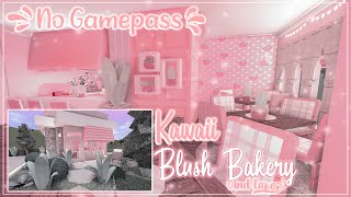 ROBLOX  Bloxburg Blush Pink Kawaii Bakery  Cafe  25k  Tour  Speedbuild  Screenies [upl. by Territus581]