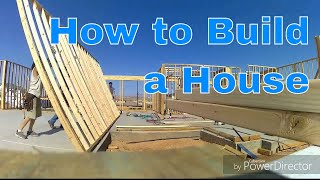 How to frame a house Rough carpentry Time lapse Part 1 of 2 [upl. by Brew]