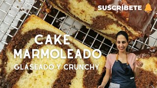 ¡CAKE MARMOLEADO con glaseado de chocolate crunchy delicioso y fácil  Sandra Jarufe Pastelería [upl. by Dustin108]