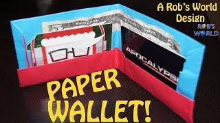 How to Make an Easy Paper Wallet Origami  Robs World [upl. by Lorac]