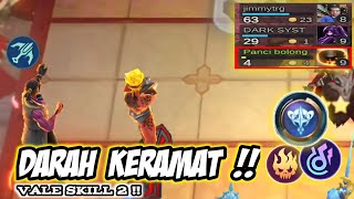 DARAH KERAMAT ‼️ CARA PAKAI VALE SKILL 2  UPDRAFT HERO LEGEND  MAGIC CHESS MLBB [upl. by Lauer69]