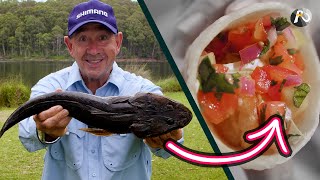 Make These DELICIOUS Fish Tacos  EASY  FAST Flathead Fishing [upl. by Hulburt]