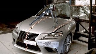 2014 Lexus IS  Pole Crash Test by NHTSA  CrashNet1 [upl. by Akeim]