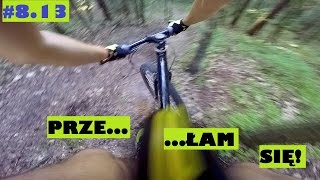 Pokonywanie barier na stromych zjazdach Technika jazdy na rowerze MTB z SzajBajk [upl. by Anelyak]