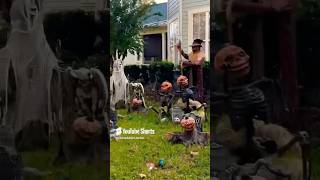 SCARY HALLOWEEN DECORATIONS shorts halloween viralvideo youtubeshortsshort skeletontrending [upl. by Dodie880]