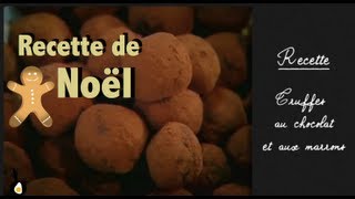 Recette de Noël Les truffes au chocolat [upl. by Hsotnas]