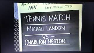 Michael Landon and Charlton Heston play tennis from Tom Jones 1972 Special [upl. by Ajtak]