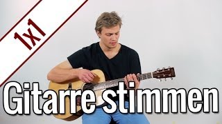 Gitarre stimmen ohne Stimmgerät  Gitarren 1x1 [upl. by Tal643]