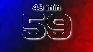 50 minute 3000 second Blue and Red Count Up Timer  Silent  Choose your team [upl. by Myers623]