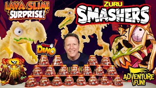 6 Zuru Smashers Lava Slime Surprise Dino Skeletons Series 4 With TRex Adventure Fun Toy review [upl. by Nikki85]