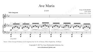 Schubert  Ave Maria  E flat Major [upl. by Aynad]