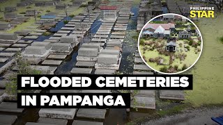 Ilang sementeryo sa Masantol Pampanga lubog pa rin sa baha sa kabila ng papalapit na Undas [upl. by Merth908]