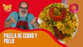 Paella de pollo y cerdo [upl. by Anerul]