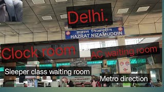 clock room in Hazrat Nizamuddin railway station Delhi sleeper class and AC class waiting room [upl. by Nyrrat35]