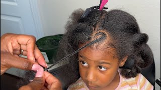 Creative Kids Braid Style  Stitch Braids  Heart Design [upl. by Bisset]