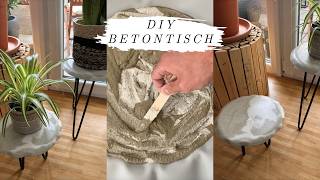 DIY BeistelltischBlumentisch aus Bastelbeton 🧱 [upl. by Dihaz]