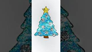 DIY glitter Silver Blue Christmas Tree Merry Christmas to all kids christmas glitter tter [upl. by Shoemaker462]