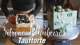 💚viereckige Torte für Taufe Junge ohne Fondant [upl. by Eyram640]