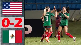 USA vs Mexico Highlights  2024 Concacaf Womens Gold Cup  2262024 [upl. by Wilow49]