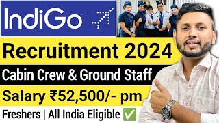 IndiGo Airlines Job Vacancy 2024  Indigo Job Vacancy 2024  Indigo Recruitment 2024  Airport Jobs [upl. by Korman]