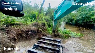 Amphibious excavator canal cleaning 😌👍 [upl. by Euqinehs937]