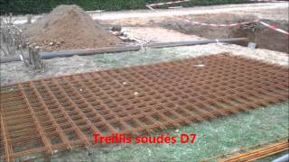 Tout pour bien Ferrailler les piscines montage des U chaînages et nappes [upl. by Idnem160]