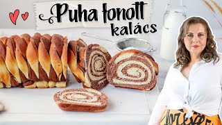 Puha csíkos kalács recept ❤️👌 családi kedvenc [upl. by Ingelbert317]