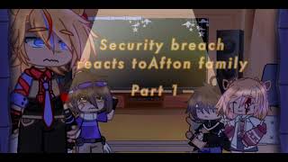 Security breach reacts to Afton family ll PART 1 ll FNAF [upl. by Soirtimid928]